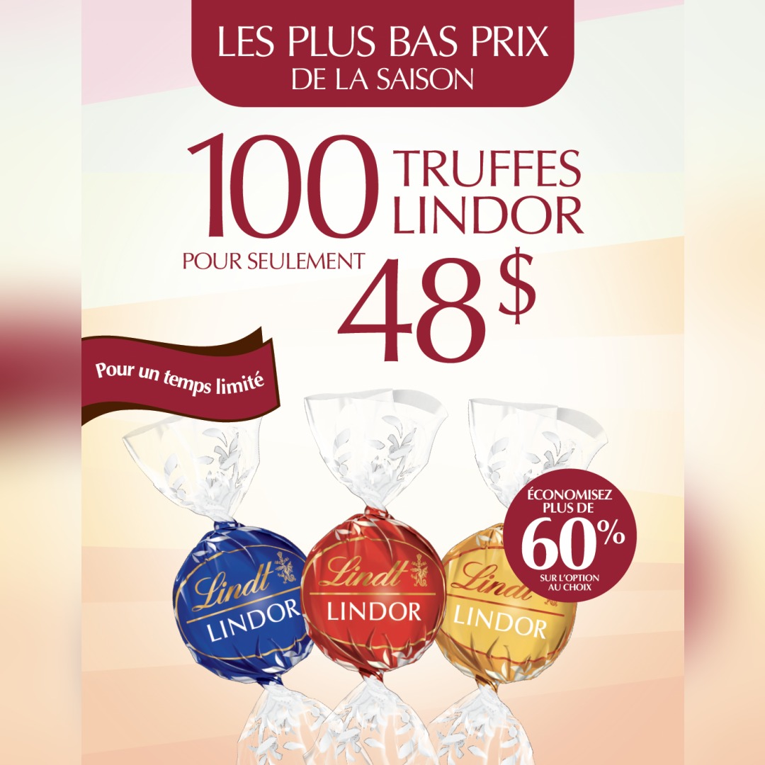 100 LINDOR pour 48 $ ! icon