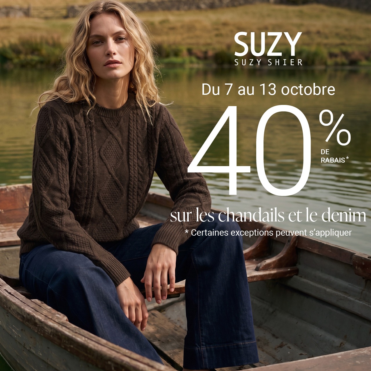 40 % de rabais sur les chandails et le denim icon